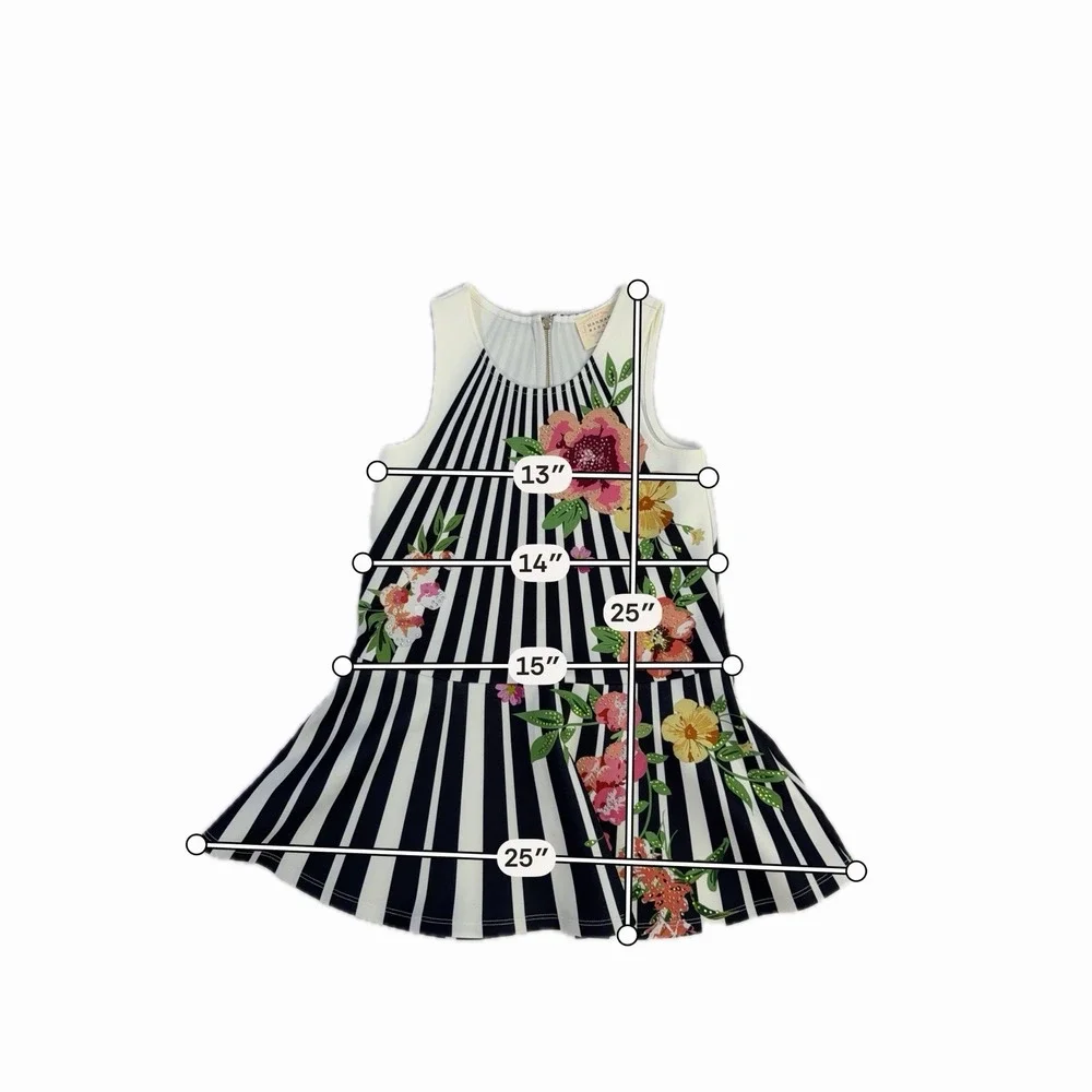 Hannah Banana by Sara Sara Floral Rhinestone Girls Dress Size 6 Party Worn Once